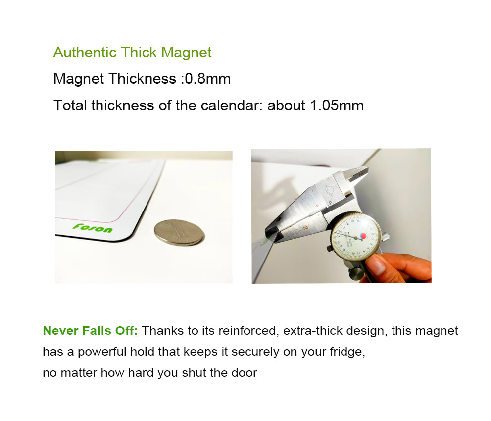 MAGNO Magnetic Dry Erase Calendar for Refrigerator - 17x13'' Jumbo Monthly Fridge Planner Whiteboard Kit with 5 Fine Point Markers